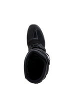 Alpinestars Tech 7 Enduro Gore-Tex Stiefel in Schwarz und Grau, Draufsicht auf den wasserdichten TPU-Offroadstiefel.