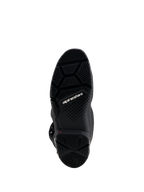 Alpinestars Tech 7 Enduro Gore-Tex Stiefel, schwarze Zweikomponenten-Sohle mit roter Verschleißanzeige und griffigem Profil.