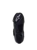 Alpinestars SMX-1 R V2 Vented Boots, Bottom View of Sole, Black, white Alpinestars star logo on textured rubber compound sole with advanced grip patterning