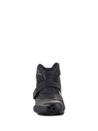 Alpinestars Women Stella SMX-1 R V2 Boots, low-cut performance motorcycle boot, Black, front-facing view, featuring microfiber upper, TPU shift pad, and ergonomic closure strap, sport-inspired design