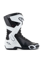 Alpinestars Stella SMX-6 V3 Drystar® Stiefel, Damen-Motorradstiefel, Weiß und Schwarz, Seitenansicht mit wasserdichter Drystar®-Technologie, TPU-Schienbein- und Knöchelschutz, Mesh-Flexibilitätszonen und ergonomischem Sport-Riding-Design