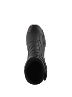 Alpinestars Radon Drystar® Stiefel, Schwarz, Draufsicht auf Motorrad-Tourenstiefel mit verstärktem Schaltpolster und ergonomischer Zehenbox, hochwertiges Synthetikmaterial für wasserdichte Ganzjahres-Performance