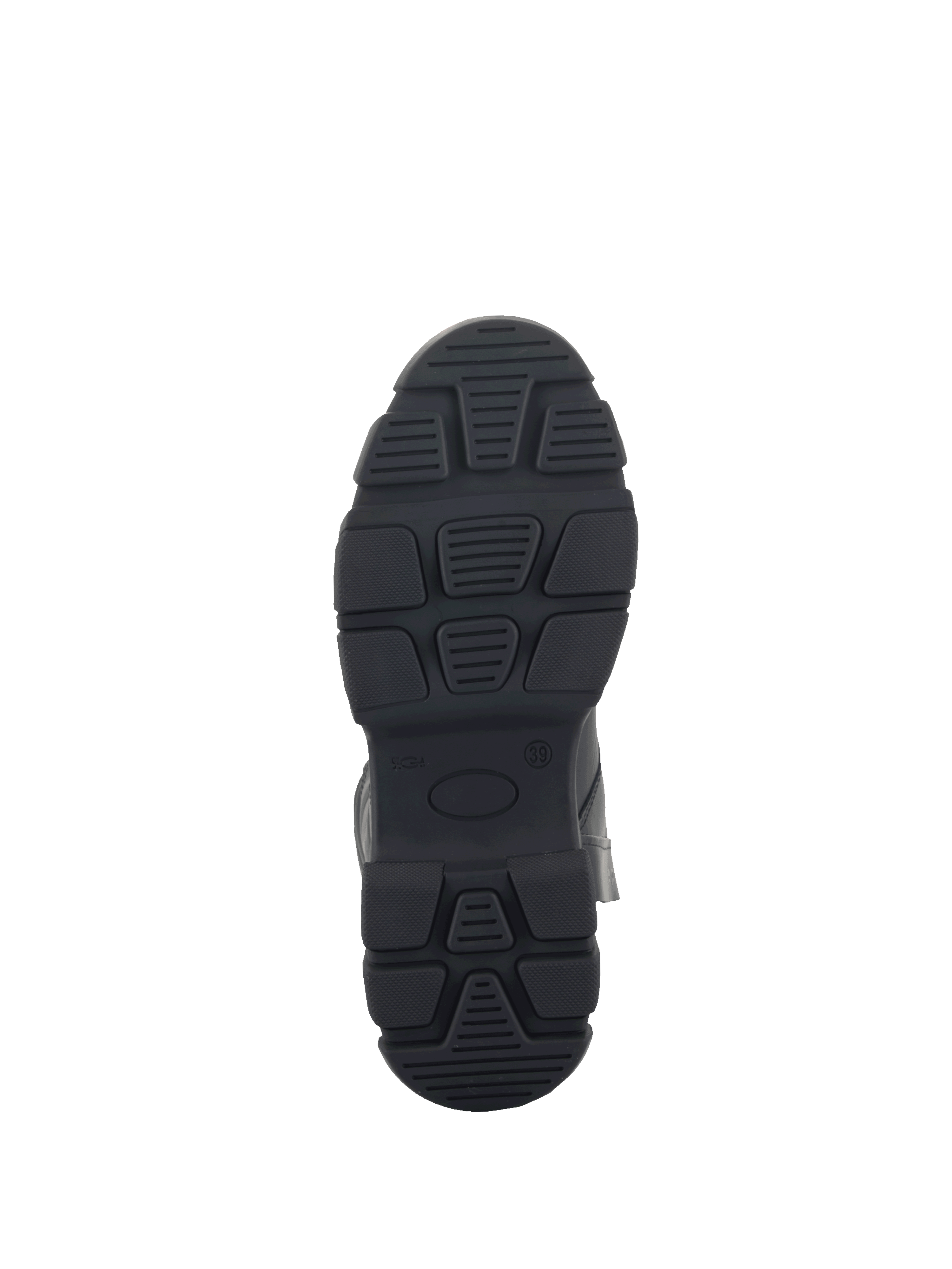 Alpinestars Ava Damen-Motorradstiefel, Urbaner Fahrstil, Schwarz, Ansicht der robusten Gummisohle mit markantem Profil, Schuhgröße 39.