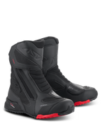 Alpinestars RT-7 Drystar Stiefel, Motorrad-Tourenstiefel, Schwarz und Rot, mit wasserdichter Drystar-Membran, strapazierfähiger Textil- und Mikrofaser-Konstruktion, roten Profilsohlen und verstärkten Schutzbereichen für All-Terrain-Abenteuer