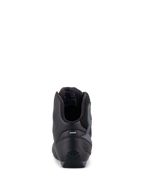 Alpinestars Faster-3 Rideknit® Schuhe, Motorradschuhe, Schwarz Grau und Hellrot, Rückansicht mit TPR-Fersenkappe und gepolstertem Kragen, schlanke Konstruktion aus Mikrofaser und Textil