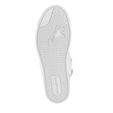 The Stella Stated Podium Shoes by Alpinestars EU are white high-top sneakers crafted for an urban riding environment. They feature lace-up fronts, textured sides, and slightly raised rubber soles. Designed for a women’s fit, these shoes have a subtle logo on the outer surface and appear brand new against a plain black background.