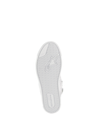 Alpinestars Stella Stated Podium Schuhe, weiße vulkanisierte Gummisohle mit griffigem Profil für Damen-Motorradschuhe.