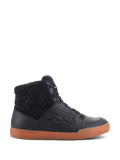 Alpinestars Chrome Drystar® Schuhe, Urbane Motorradschuhe, Schwarz mit Gummisohle, High-Top-Design mit hochwertigen Leder- und Wildledereinsätzen, lässiges schützendes Schuhwerk im Street-Style