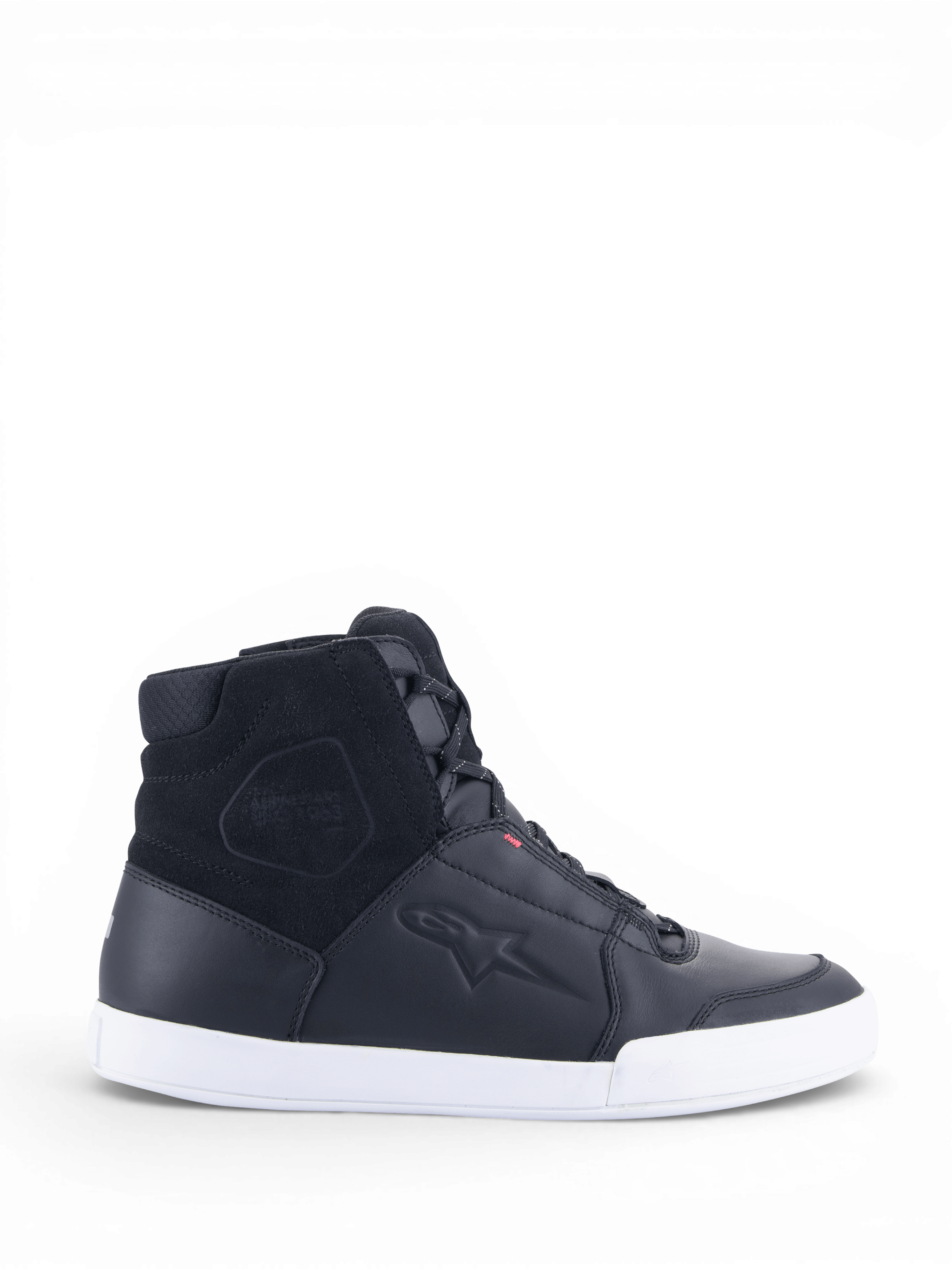 Alpinestars Stella Chrome Drystar Schuhe, urbane Damen-Motorradschuhe, Schwarz und Weiß, wasserdichtes Leder, CE-zertifiziert.
