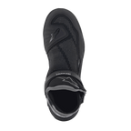 Alpinestars Speedflight Street Schuhe, Black Gun Metal, Draufsicht eines einzelnen Schuhs mit Mesh-Obermaterial, TPU-Verstärkungen und Klettverschluss, urbane Motorradschuhe
