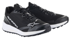 Alpinestars Meta Road V2 Schuhe, Sportswear-Schuhe, Schwarz und Weiß, atmungsaktives Mesh-Obermaterial mit weißem Alpinestars-Branding, dicke weiße Zwischensohle, sportliches Design für Rennteam-Arbeitskleidung