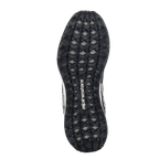 Alpinestars Meta Road V2 Schuhe, Unteransicht der Außensohle, schwarz-graues Noppenprofil im Camouflage-Stil, weißes Alpinestars-Wortmarken-Logo, strapazierfähige Gummisohle für Traktion auf verschiedenem Gelände