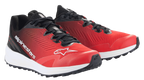 Alpinestars Meta Road V2 Shoes, Sportswear Shoes, Red Black and White, low-cut design with breathable red mesh upper, black accents and laces, white Alpinestars branding, and white cushioned midsole.