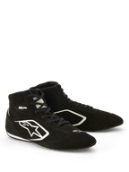 Alpinestars SP V3 Schuhe FIA, Autorennschuhe, Schwarz und Weiß, hochwertige Wildlederkonstruktion, mit weißem Astars-Logo an der Seite und dünner Rennspezifikationssohle für verbessertes Pedalgefühl
