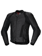 Alpinestars Missile V3 Airflow Lederjacke, Herren-Rennsport-Motorradjacke, Schwarz, perforiertes Premium-Rinderleder, CE-zertifiziert und Tech-Air®-kompatibel