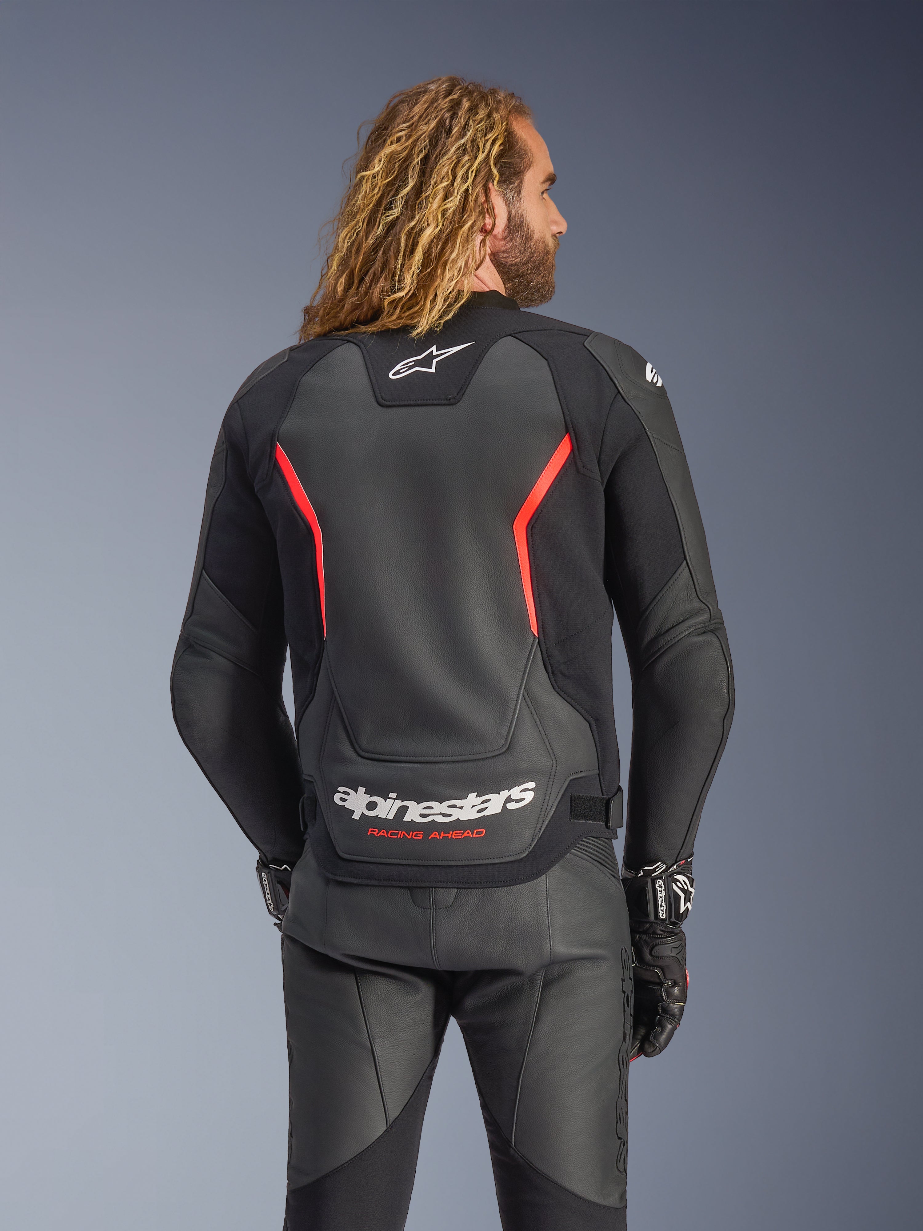 GP Force V2 - Red Motorcycle Jacket | Alpinestars®