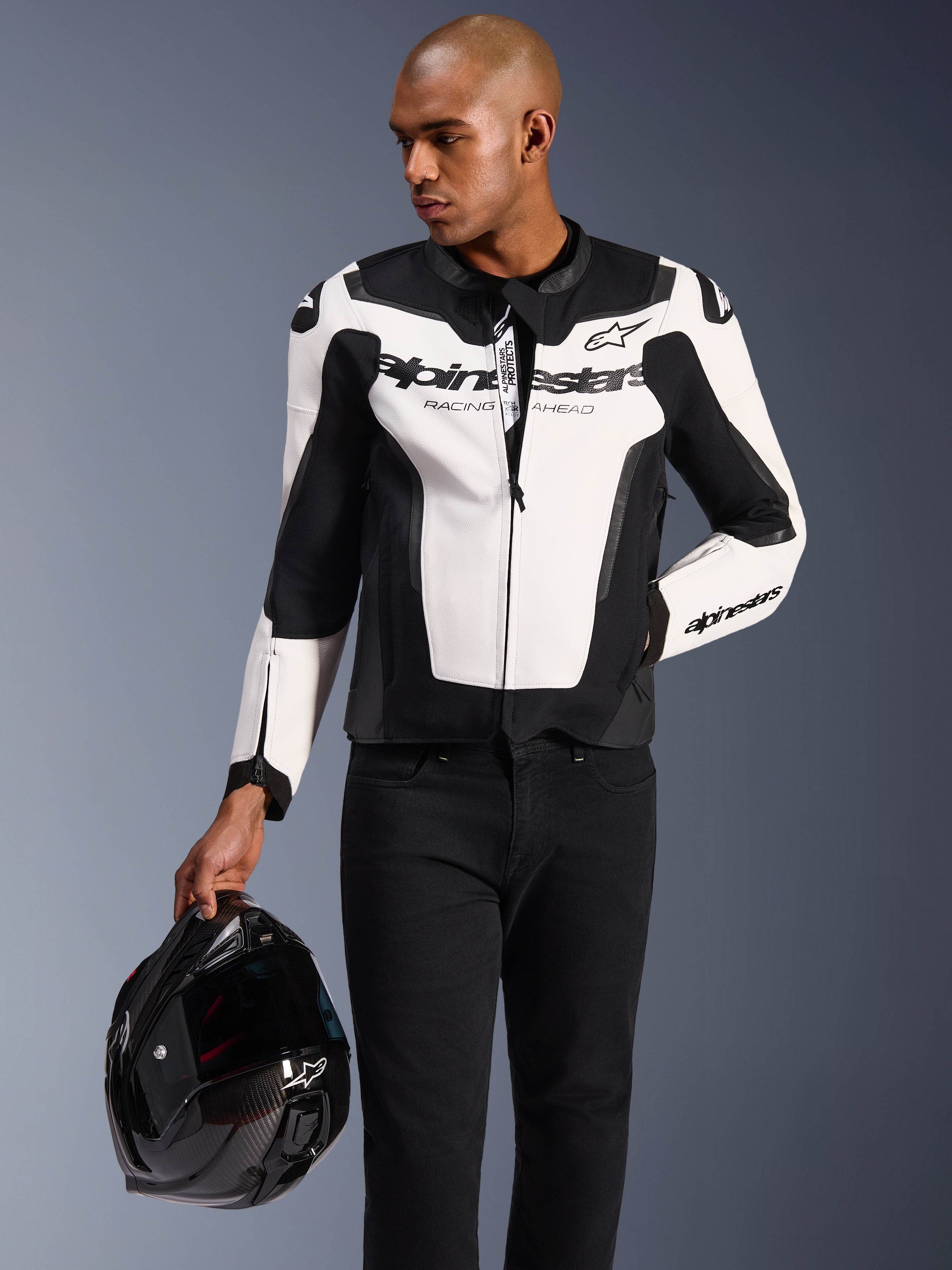 alpinestars レザージャケット EUR 54 ブラック/ホワイト GP Force V2 Leather - Black Motorcycle Jacket | Alpinestars®