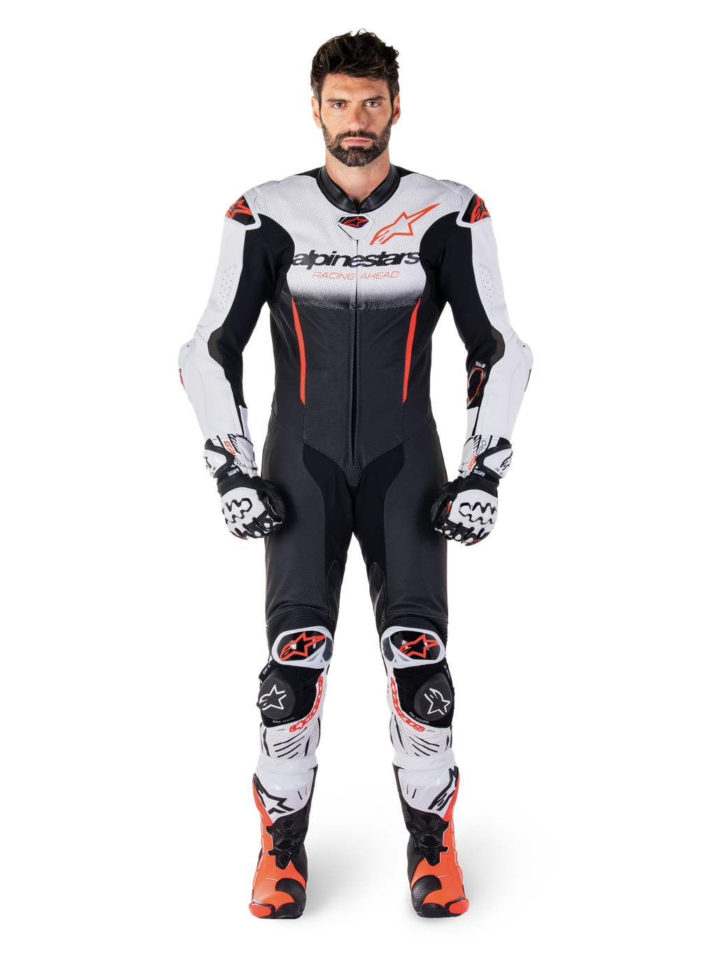GP-R7 One Piece - White Motorcycle Suit | Alpinestars®