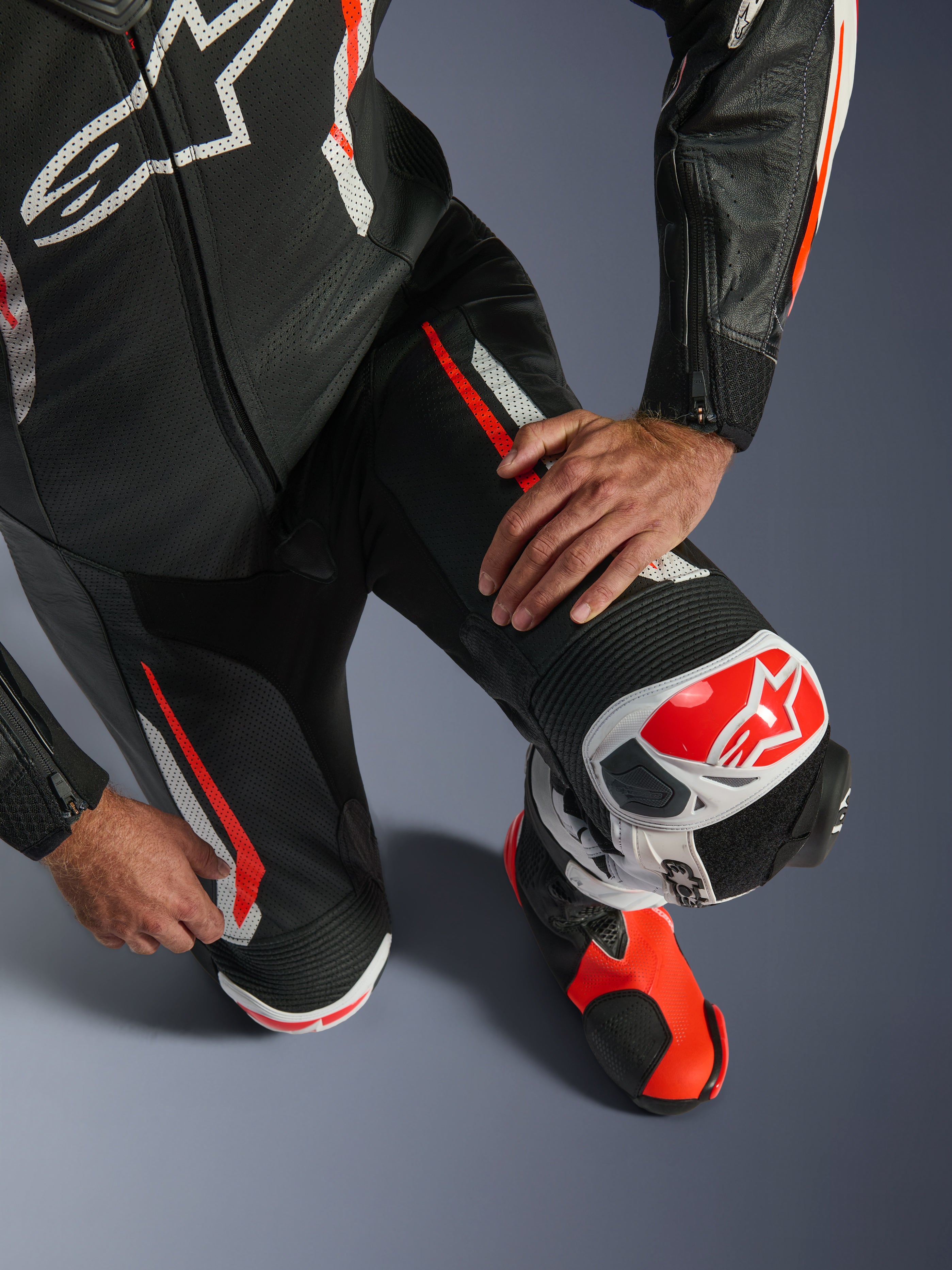 GP Tech V5 One Piece - Black Motorcycle Suit | Alpinestars®