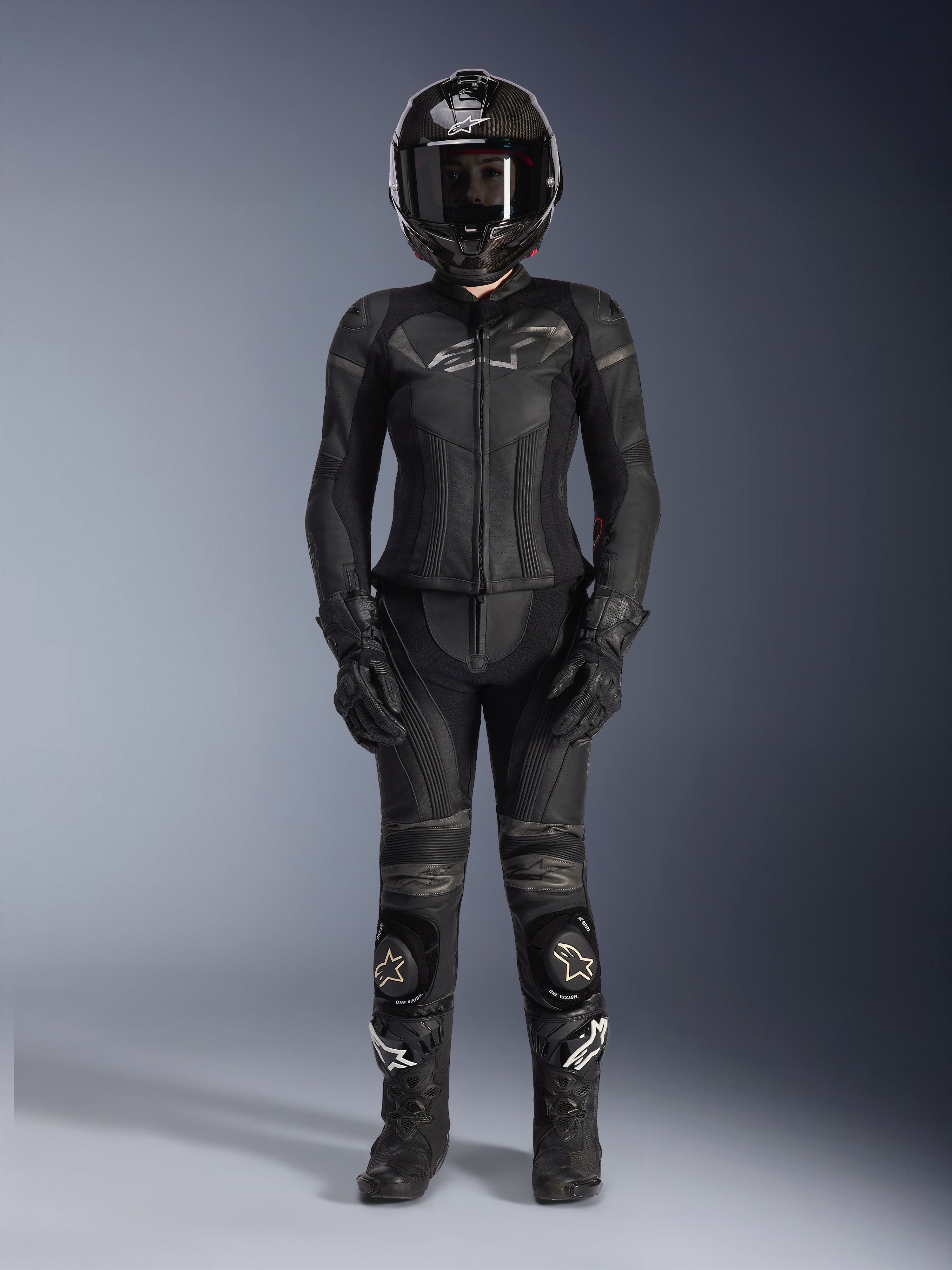 Stella GP Plus 2-Piece - Black Motorcycle Suit | Alpinestars®