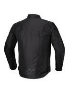 Alpinestars T-SPS V2 Wasserdichte Jacke, Herren-Motorradjacke, Schwarz, Rückansicht mit reflektierenden Details und verlängertem Rücken