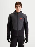 Alpinestars Aeroshell WP Jacke, Herren-Motorradjacke, Schwarz und Dunkelgrau, wasserdichtes Softshell-Design mit Kapuze und CE-zertifiziertem Schutz