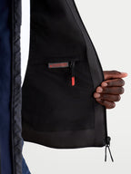 Alpinestars Aeroshell Wp Jacke, wasserdichte Motorradjacke, Innenfutter mit wasserdichtem Fach und Reißverschlusstasche, Nachtblau und Schwarz, CE-zertifiziert