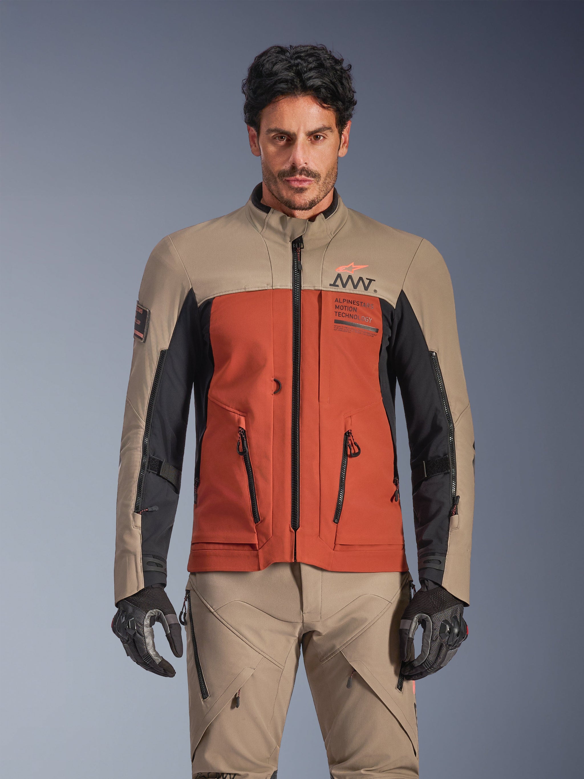 jacke mit integrierten handschuhen AMT-8 Stretch Drystar® XF - Motorrad Jacke