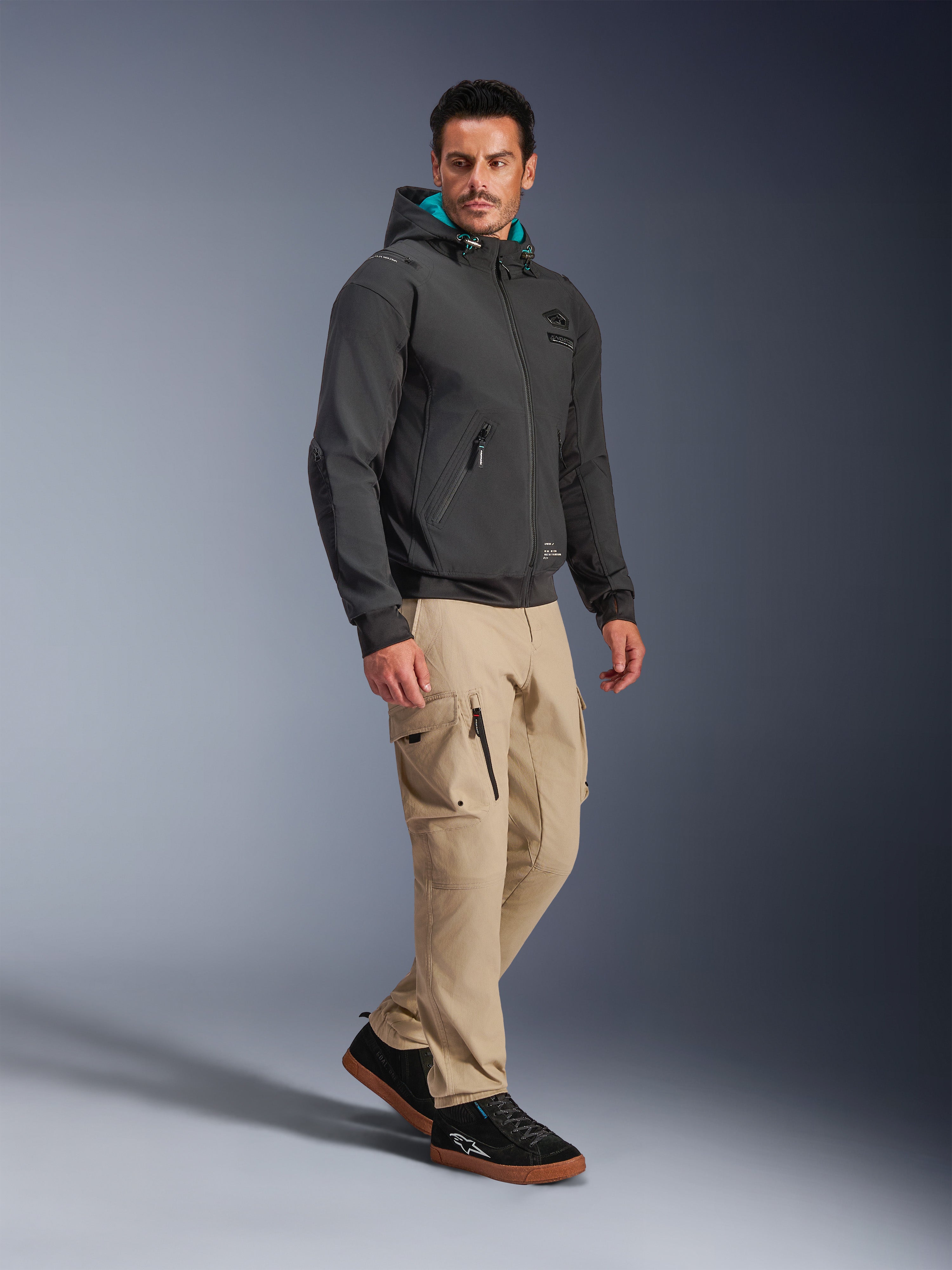 Moblast Waterproof Jacket - Black Motorcycle Textile Jacket