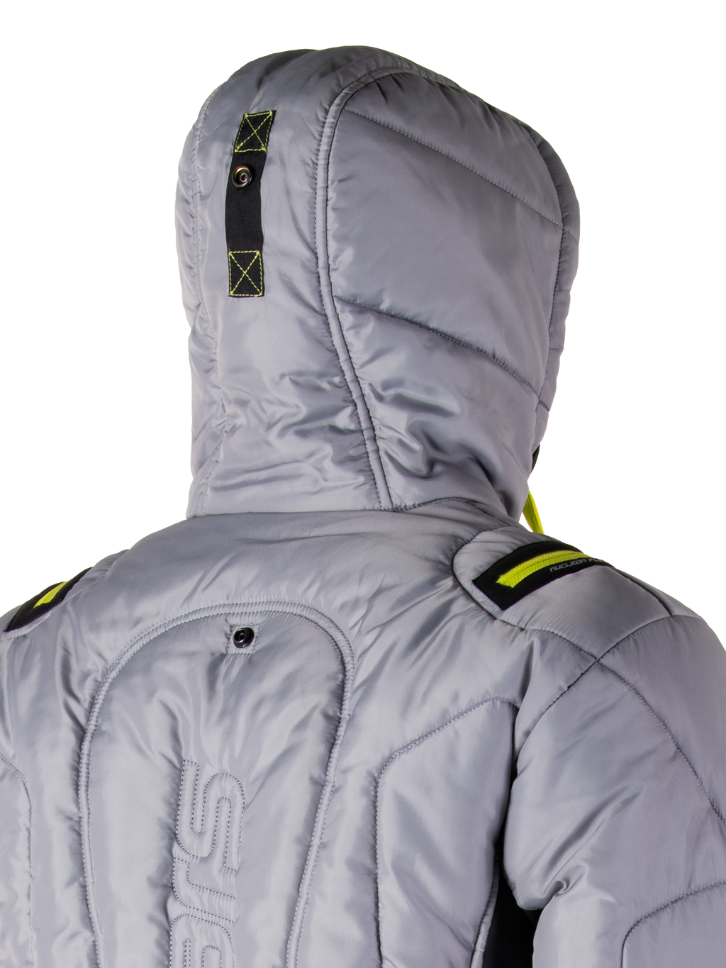 Alpinestars Mohobbs wasserdichte Jacke, Motorradjacke, Lunar Gray und Lime Punch, gestepptes Bomber-Design mit wattierter Isolierung, von Streetwear inspirierte Schutzausrüstung mit Tech-Air-Kompatibilität
