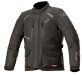 Alpinestars Andes V3 Drystar Jacke, Motorrad-Adventure-Touringjacke, Schwarz mit weißem und rotem Branding, mehrere wasserdichte Cargo-Taschen, verstellbare Riemen für eine individuelle Passform, wetterbeständige Textilkonstruktion, reflektierende Einsätze für Sichtbarkeit