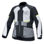 Alpinestars Andes Air Drystar® Jacke, Motorrad-Touring-Jacke in Eisgrau, Dunkelgrau und Schwarz, mit 2D-Mesh-Belüftung, CE-zertifiziert und Tech-Air®-kompatibel