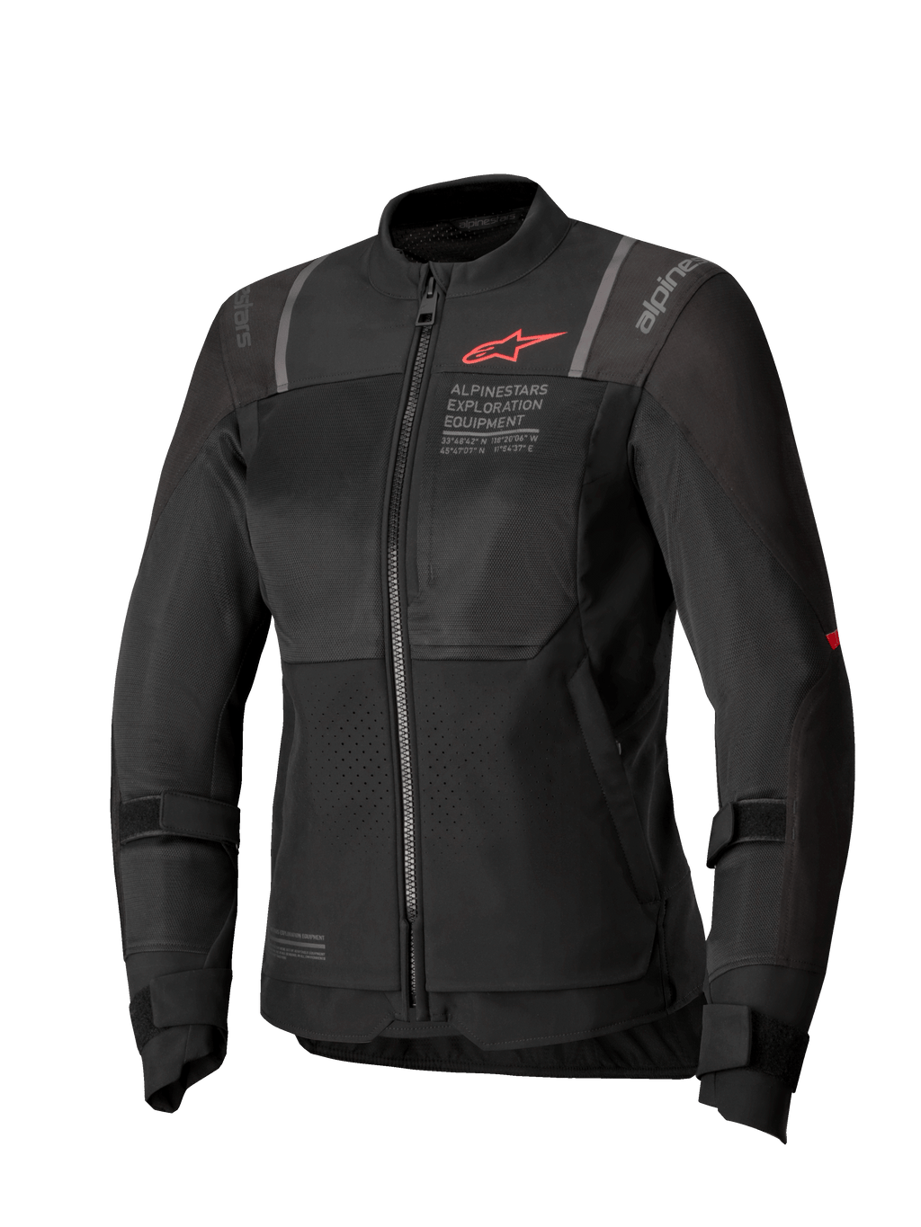 Alpinestars Stella ST-2 Air Jacke, Damen-Motorradtouringjacke, Schwarz, Textilkonstruktion mit Mesh-Einsätzen, CE-zertifiziert