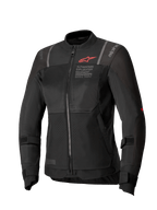 Alpinestars Stella ST-2 Air Jacke, Damen-Motorradtouringjacke, Schwarz, Textilkonstruktion mit Mesh-Einsätzen, CE-zertifiziert