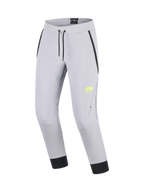 Alpinestars Aeroshell Hose, Motorrad-Tourenhose aus Textil, Grau und Gelb Fluo, mit vorgeformten Knien, elastischem Bund mit Kordelzug und CE-Zertifizierung