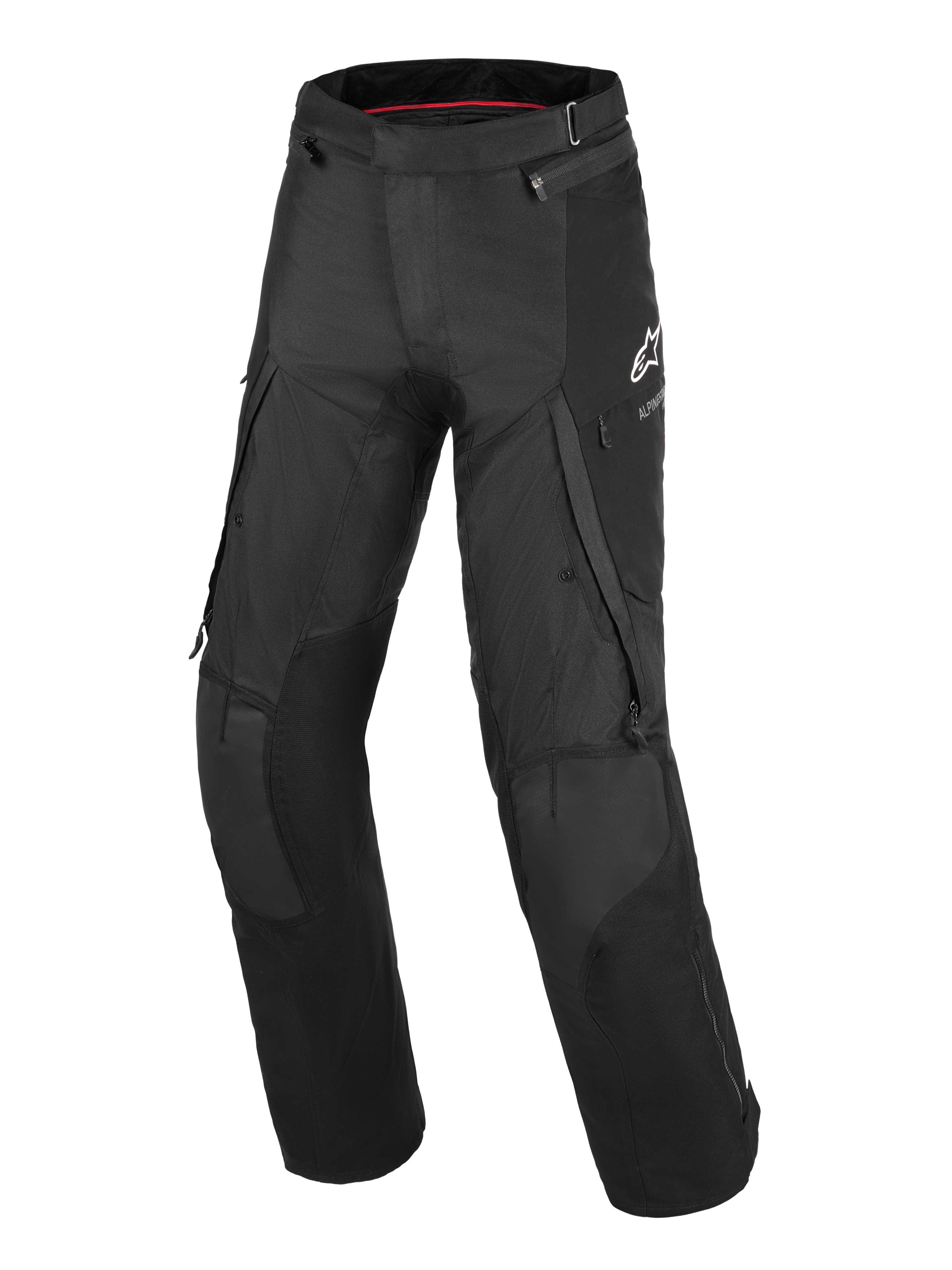 Alpinestars Andes V4 Drystar® Hose - Kurz, Schwarz, Textil-Adventure-Motorradhose, mit Belüftungsreißverschlüssen an den Oberschenkeln, wasserabweisenden Cargo-Taschen und verstärkten Knieeinsätzen, strapazierfähiges Design für Touren und Pendeln bei jedem Wetter