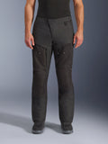 Alpinestars Cusco Drystar® Pants, Adventure Motorcycle Pants, Black, front view, featuring zippered thigh ventilation and adjustable waist, durable ripstop and 600D textile construction, worn with black boots