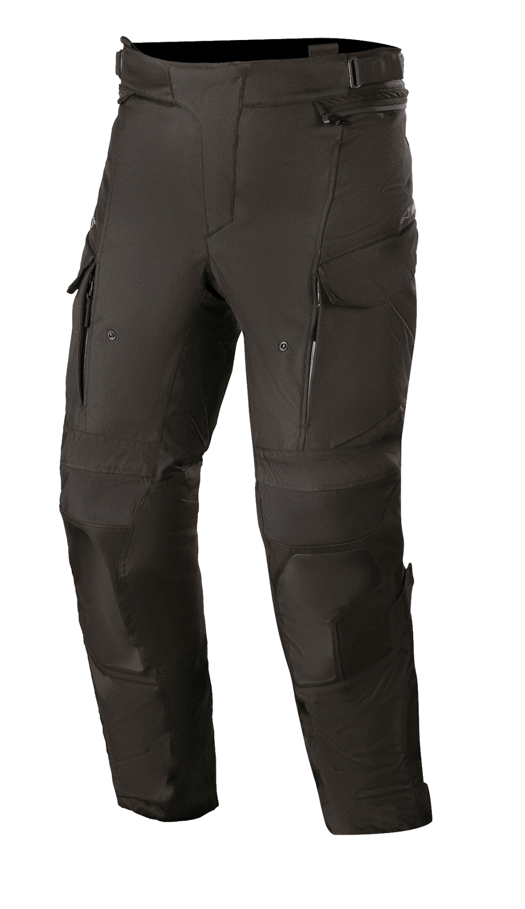 Alpinestars Andes V3 Drystar Hose, Motorrad-Adventure-Tourenhose, Schwarz, wasserdichte und atmungsaktive Textilkonstruktion, mit Taschen im Cargo-Stil, verstärkten Kniebereichen und Belüftungsöffnungen mit Reißverschluss an den Oberschenkeln für Fahrten bei jedem Wetter