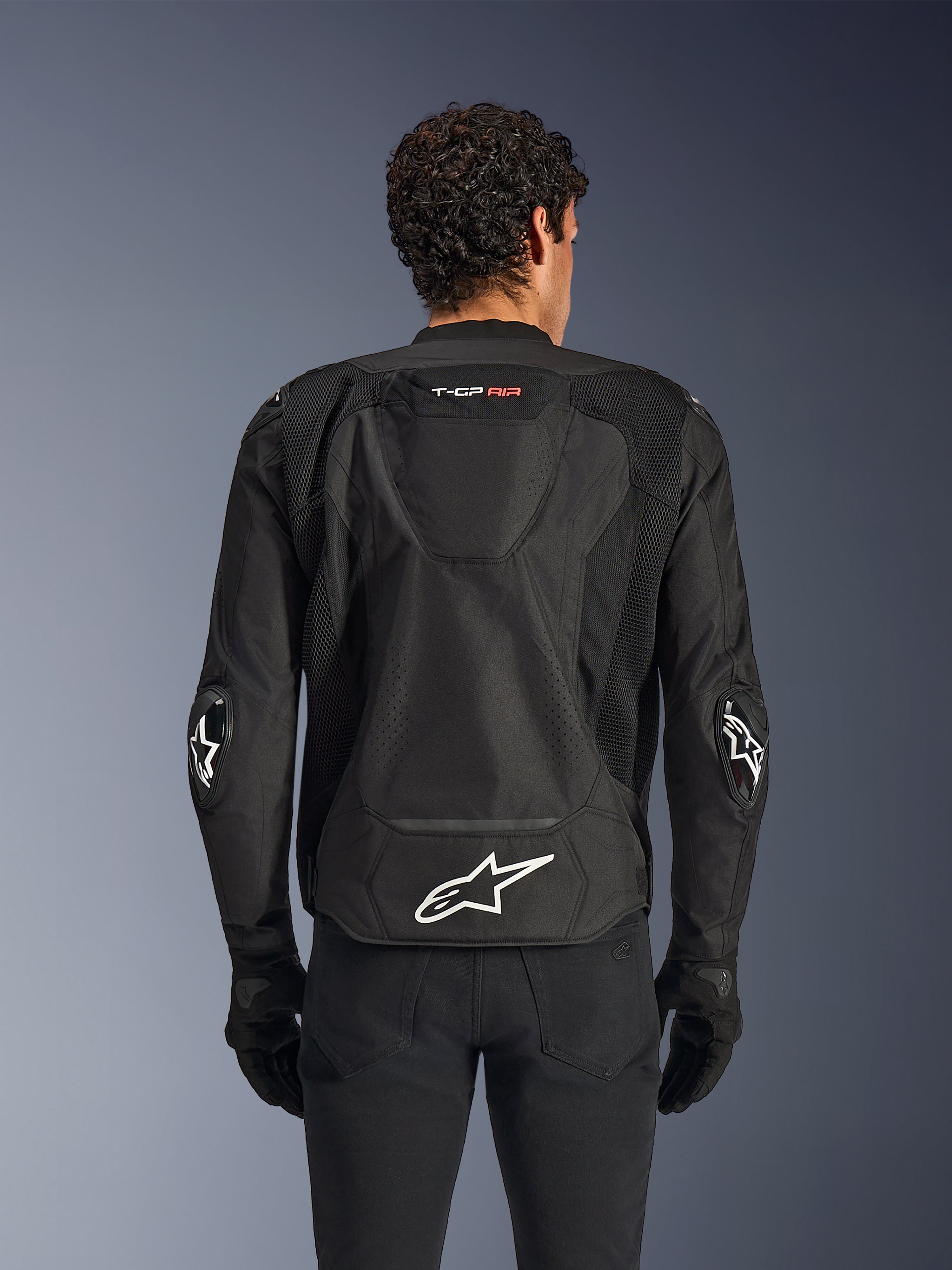 T-GP Air - Black Motorcycle Jacket | Alpinestars®