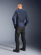 Alpinestars C-1 Air Jacke, Urban-Motorradjacke für Herren, Blau, Rückansicht mit Tech-Mesh und reflektierenden Details