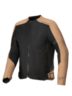 Alpinestars C-1 Air Jacke, Urban-Motorradjacke für Herren, Schwarz und Sand, Textil-Mesh, CE-zertifiziert, atmungsaktiv