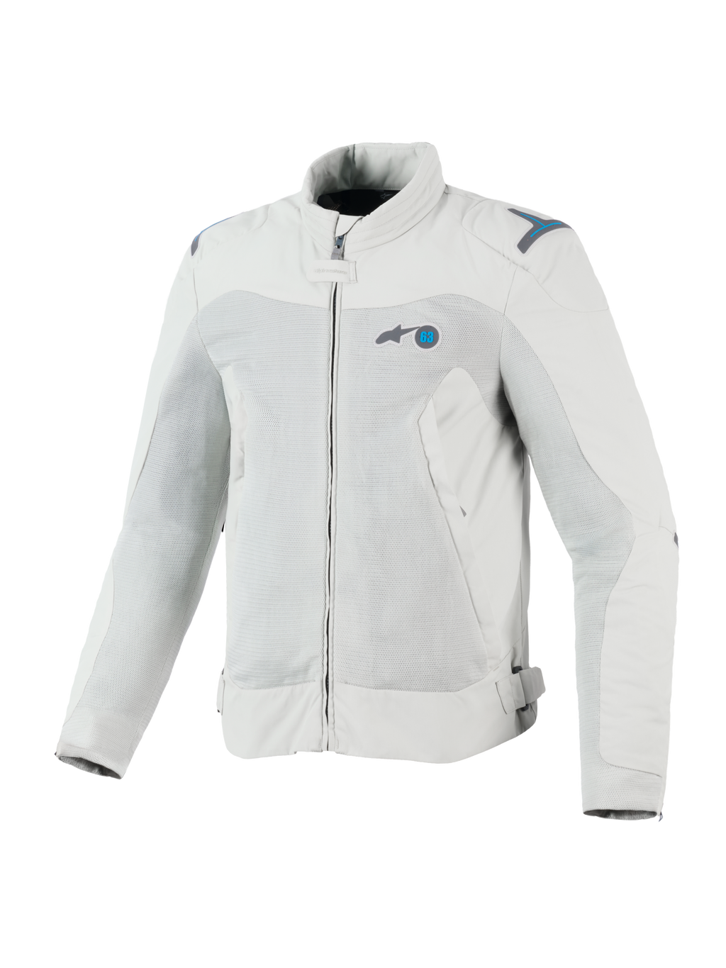 Alpinestars Circal-1 Air Jacke, urbane Motorradjacke für Herren, Grau und Blau, CE-zertifiziert, mit Mesh-Luftstrompaneelen und recycelten Materialien.