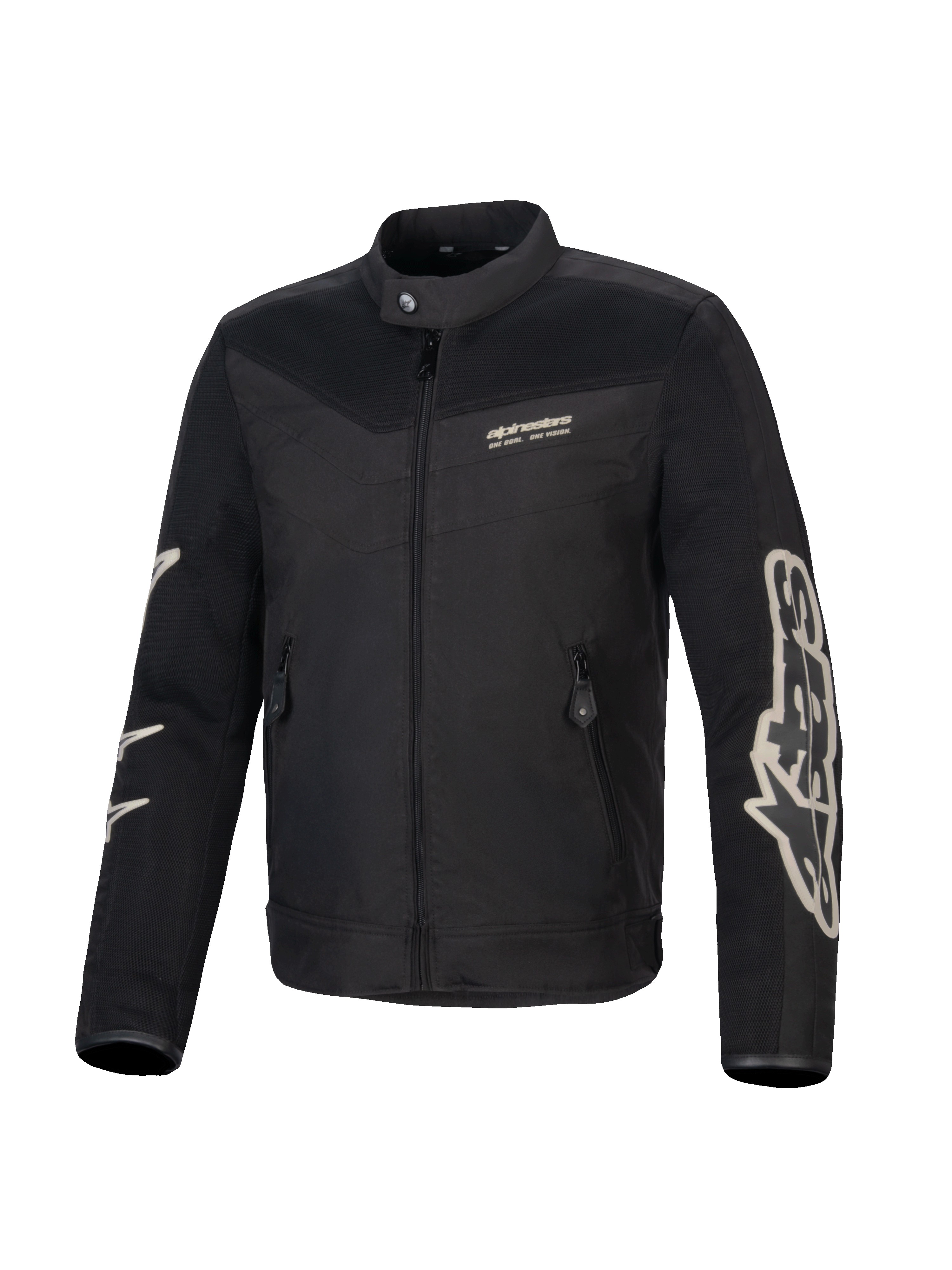 Alpinestars T-Dyno Air Jacke, Herren-Motorradjacke aus Textil, Schwarz, CE-zertifiziert mit erweiterter 3D-Mesh-Belüftung und Vintage-Design