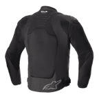 Alpinestars SMX Air Jacke, Schwarz, Rückansicht, mit großen Tech-Mesh-Einsätzen zur Belüftung, Tech-Air Ready Branding am oberen Rücken, Alpinestars Stern-Logo am unteren Rücken, sportliche Textil-Motorradjacke