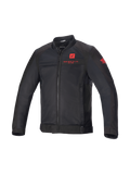 Alpinestars Honda Luc V2 Air Jacke, belüftete Herren-Motorradjacke, Urban, Schwarz und Rot, Textil-Mesh, Tech-Air® Ready