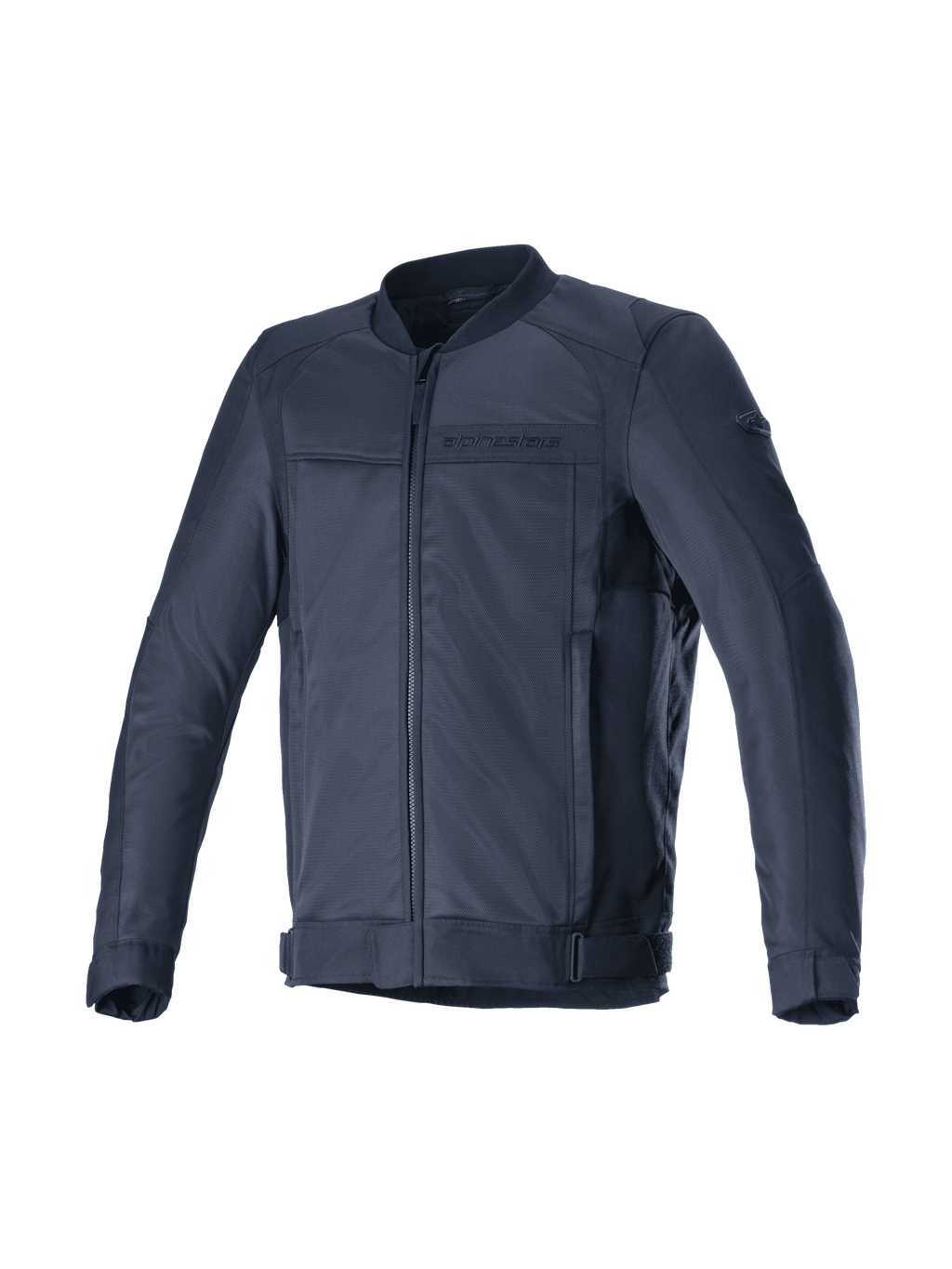 Alpinestars Luc V2 Air Jacke, Herren-Motorradjacke im Bomber-Stil für Urban Riding, Marineblau und Schwarz, hoch abriebfestes Mesh-Textil, Tech-Air®-ready, CE-zertifiziert
