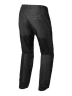 Alpinestars C-1 Air Pants, urban motorcycle pants for men in Black, back view showing tech mesh ventilation panels and CE Class A protection