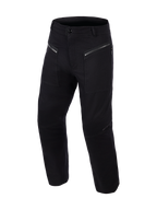 Alpinestars Flex-AST Canvas Hose Short, urbane Motorradhose, Schwarz, mit Fronttaschen mit Reißverschluss und doppeltem Zugang, von Workwear inspirierter Canvas-Konstruktion und vorgeformten Kniepartien, klares funktionales Design für Schutz und Komfort beim Fahren