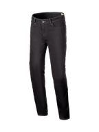 Alpinestars Cult-8 Stretch Denim Pants, Black men's urban motorcycle jeans with protective CE armor.