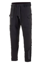 Alpinestars Juggernaut Waterproof Hose, Motorradhose, Schwarz, Softshell-Konstruktion mit wasserdichter Membran, Belüftungsöffnungen am Oberschenkel, Cargo-Taschen mit Reißverschluss, elastischer Bund mit Kordelzug und Knöchelbündchen, urbane Straßenfahrausrüstung